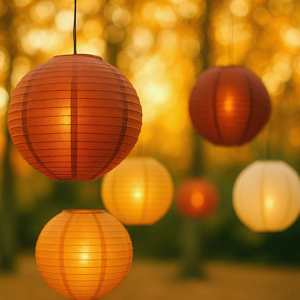 Trending Nylon and Paper Lantern Colors for Fall Weddings
