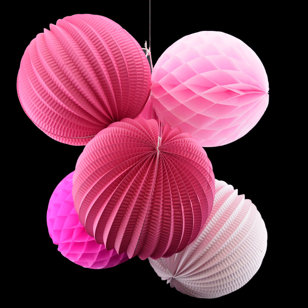DIY Pink Hanging Paper Lantern Decoration