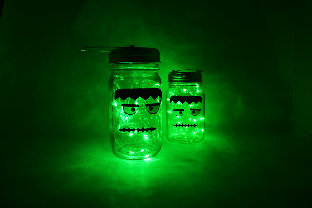 Halloween Frankenstein Mason Jar