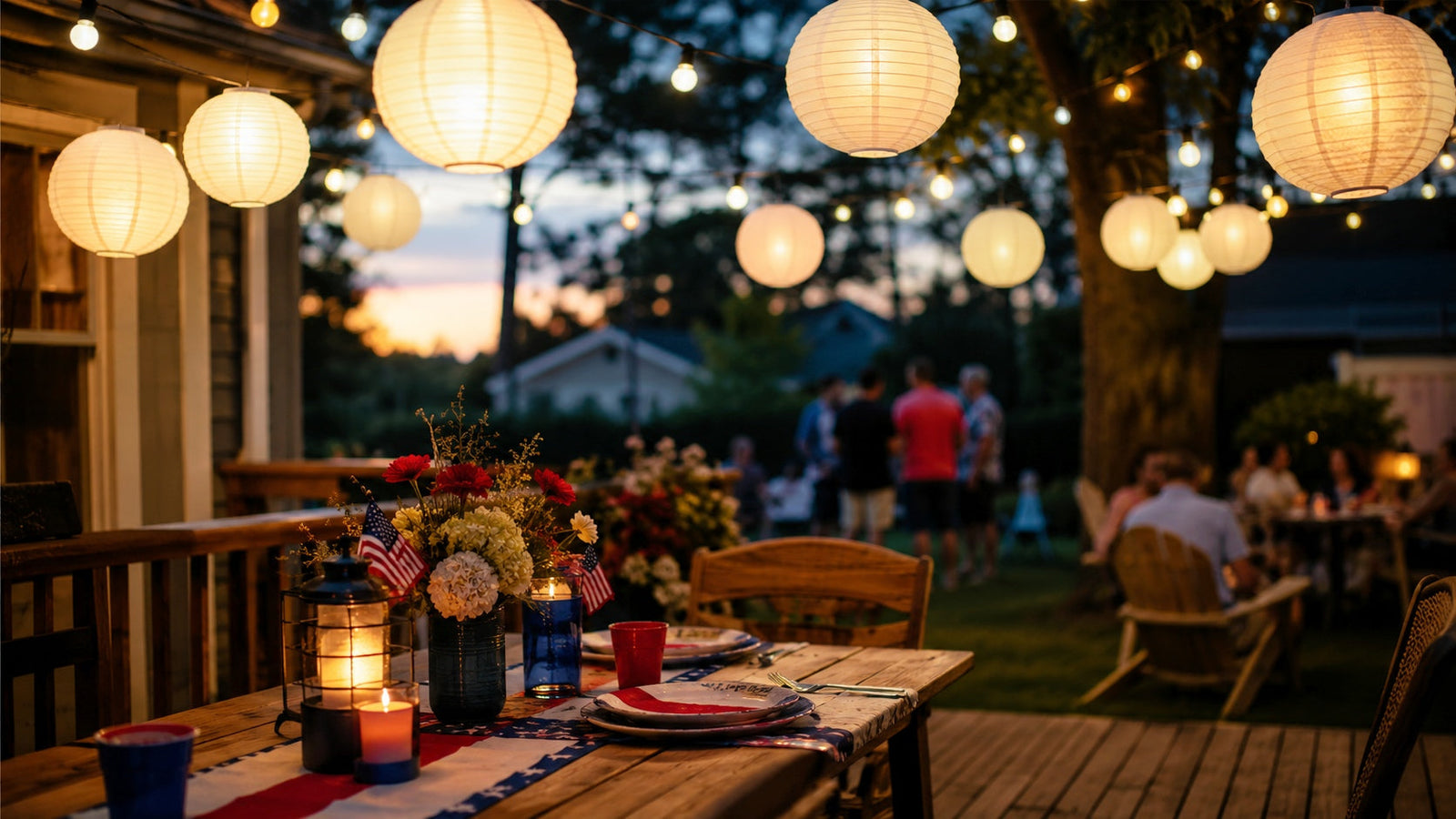How Many Paper Lanterns Do You Need for a Backyard July 4th Party? Counts by Yard Size
