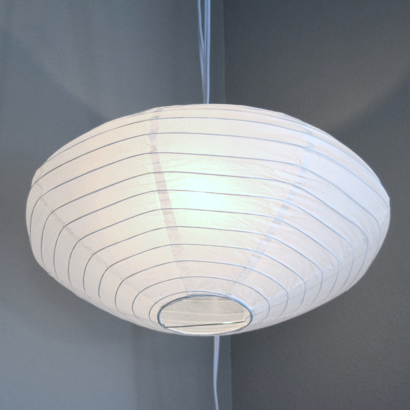 16" White Saturn Paper Lantern