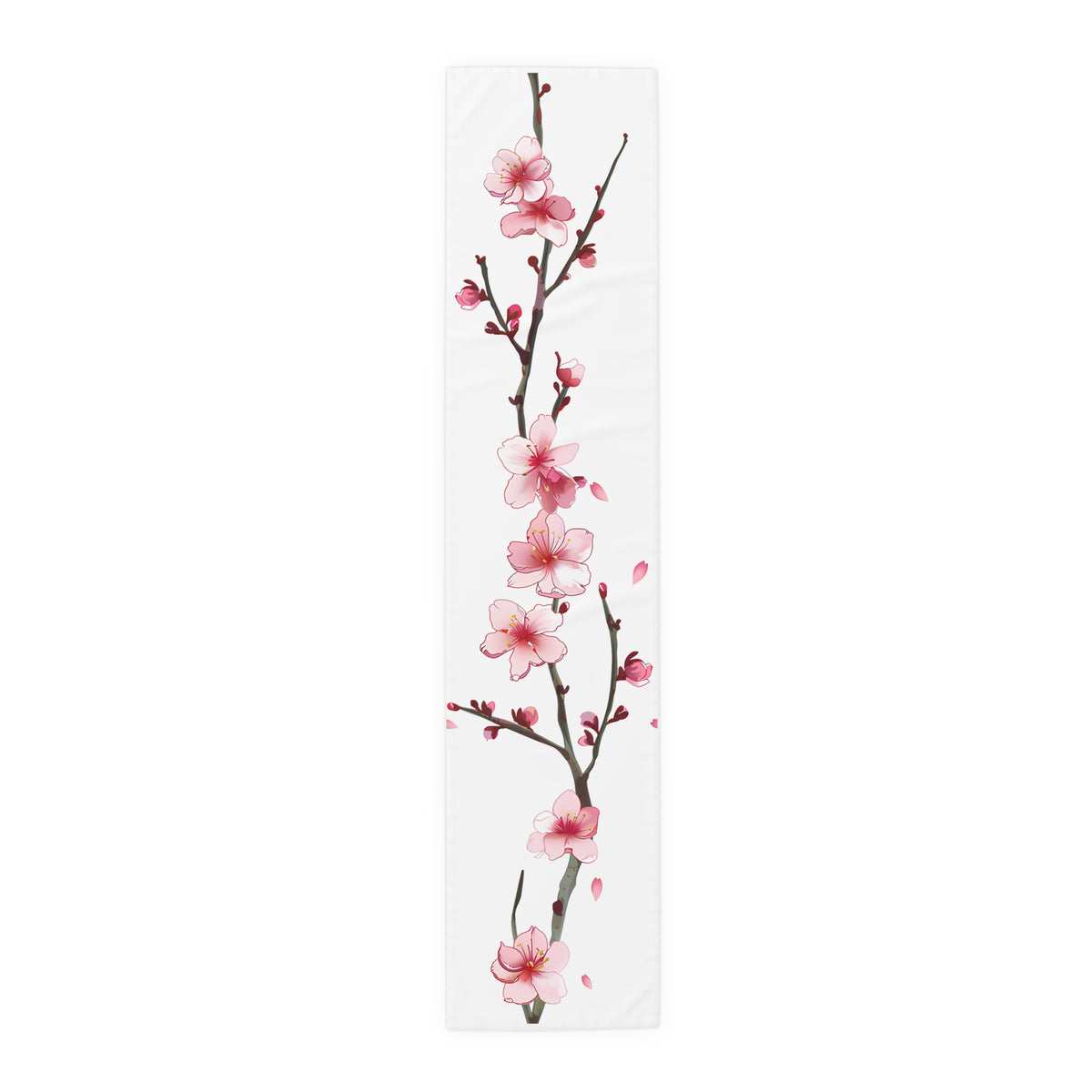 Sakura Table Runner with Pink Cherry Blossoms Design (16&quot; × 72&quot;)