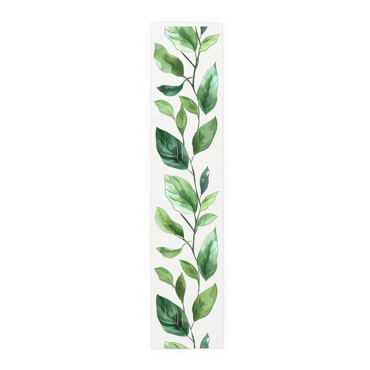 Greenery Table Runner with Green Leaves Design (16&quot; × 72&quot;)
