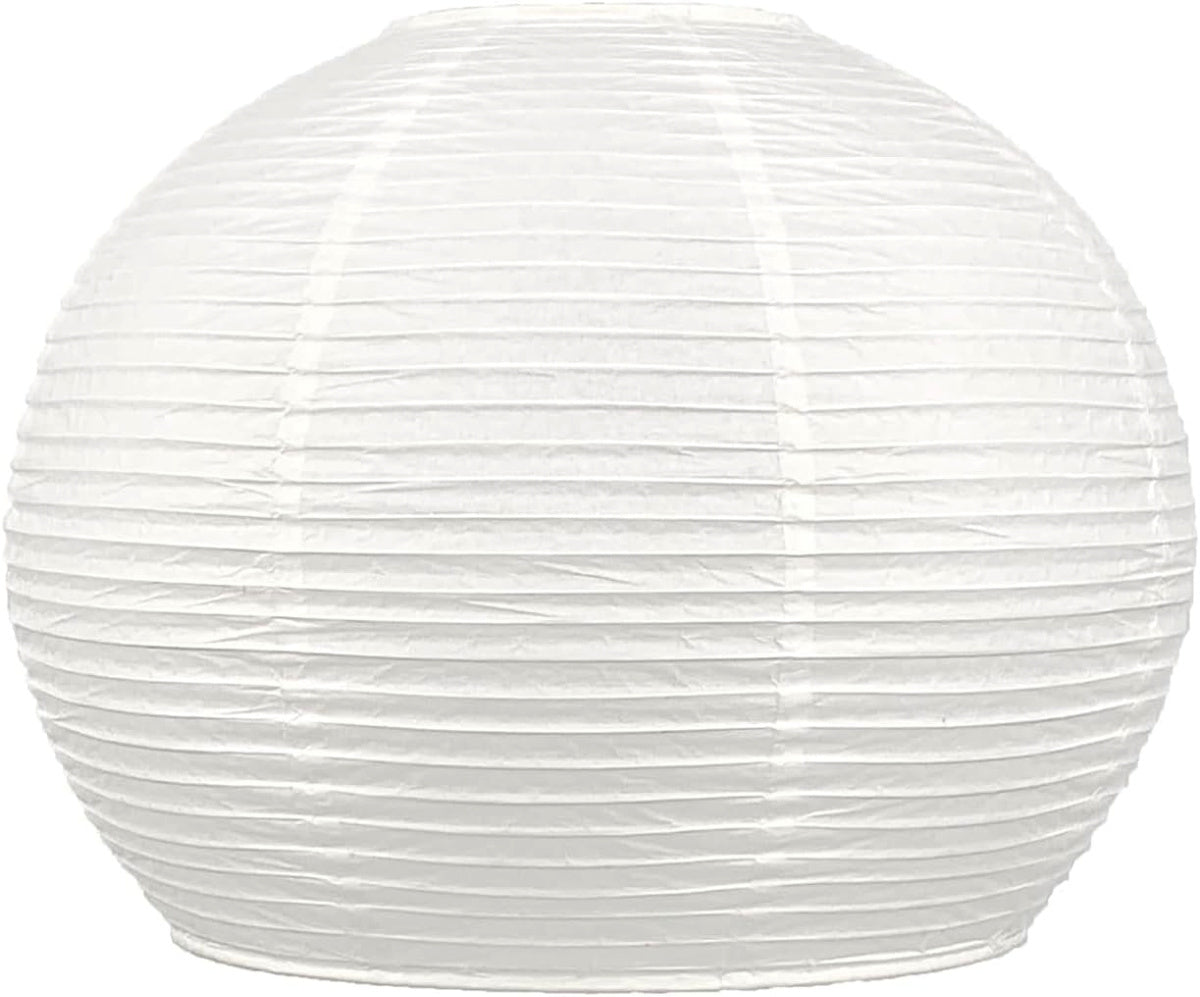 Large Spherical Dome Shaped Premium Fine Line Paper Lantern Lampshade, White (20&quot;W x 15&quot;H)