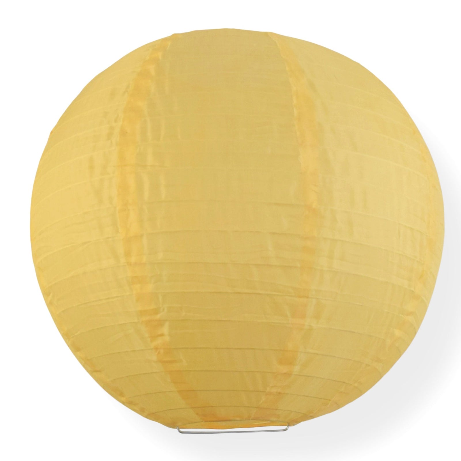 14" Gold Yellow Shimmering Nylon Lantern, Even Ribbing, Durable, Hanging - PaperLanternStore.com - Paper Lanterns, Decor, Party Lights & More