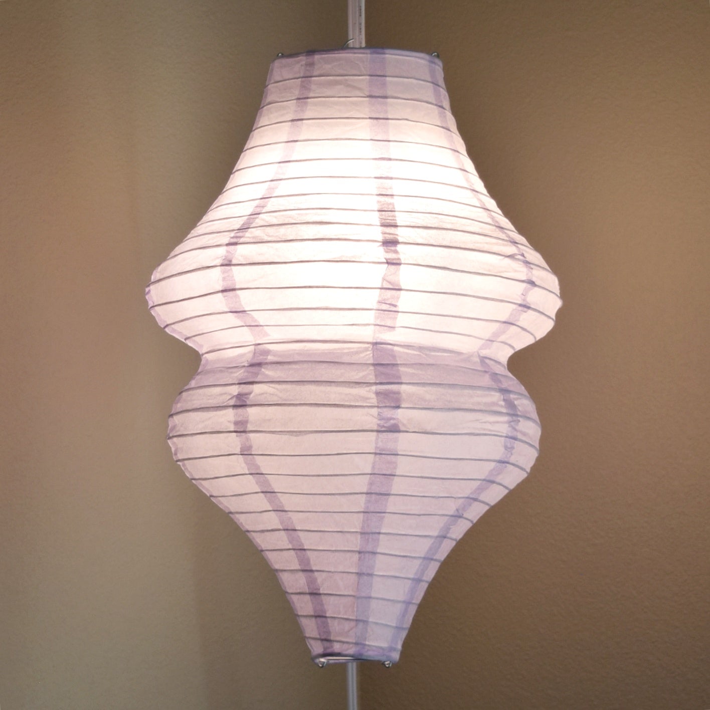 Lavender Beehive Unique Shaped Paper Lantern, 10-inch x 14-inch