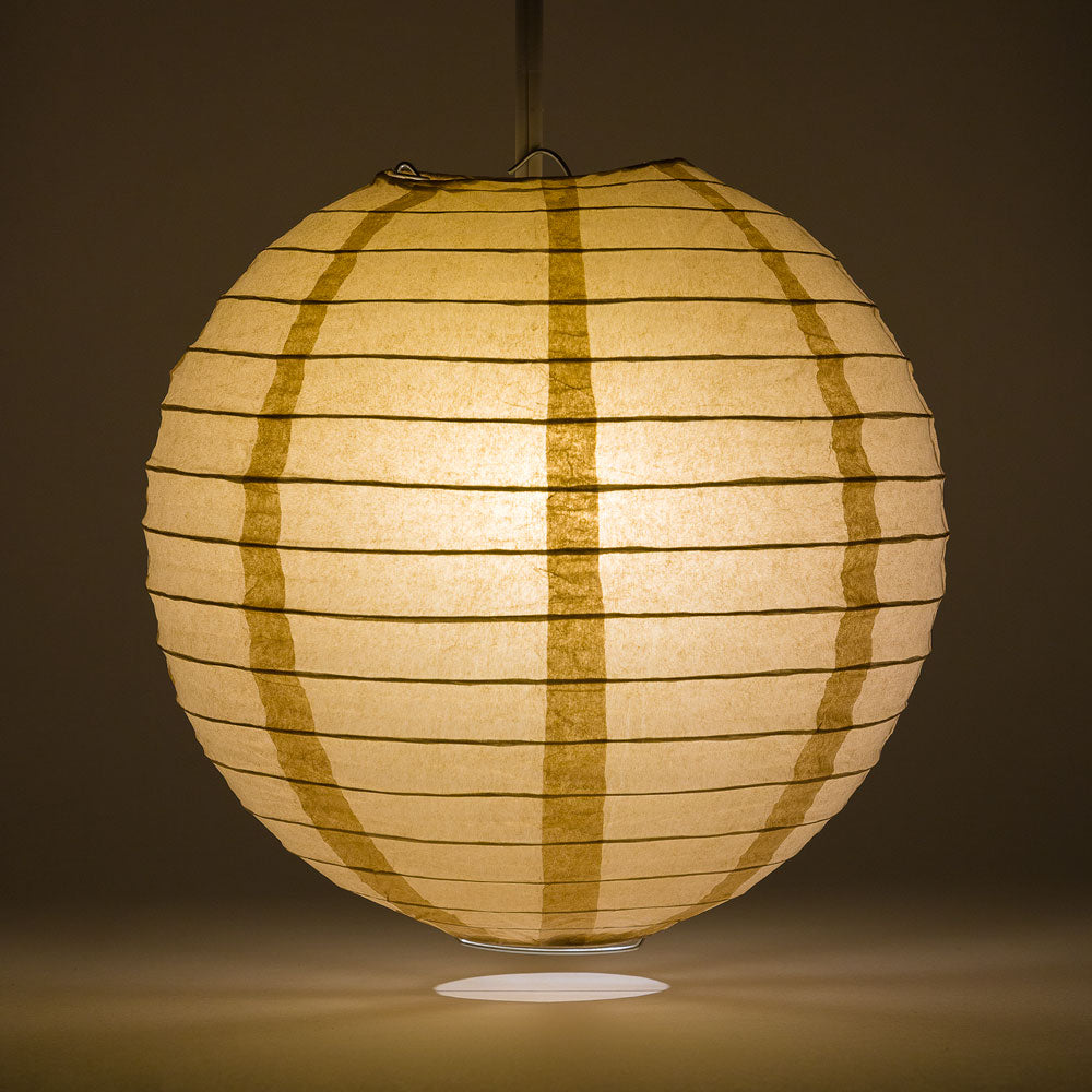 14" Dusty Sand Rose Round Paper Lantern, Even Ribbing, Chinese Hanging Wedding & Party Decoration - PaperLanternStore.com - Paper Lanterns, Decor, Party Lights & More