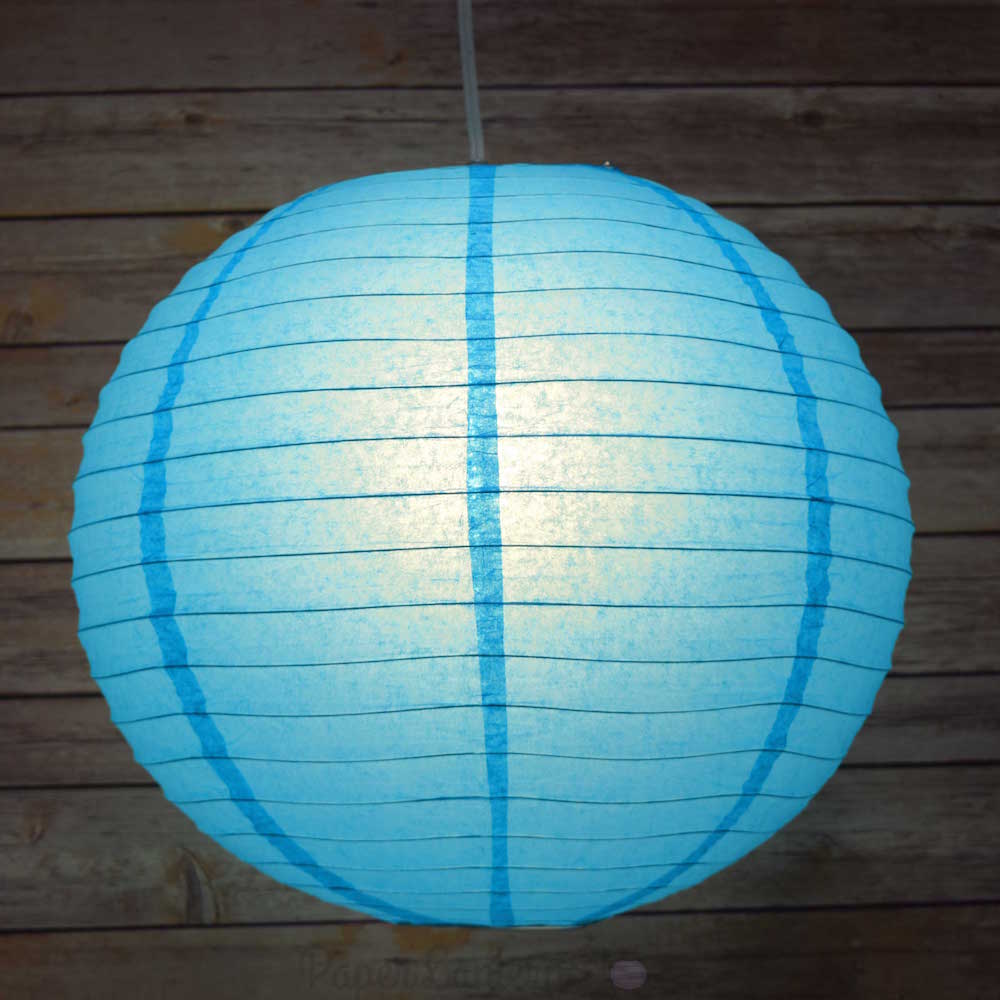 MoonBright 12&quot; Turquoise Paper Lantern Outdoor String Light Set (10-PACK Combo Kit) - PaperLanternStore.com - Paper Lanterns, Decor, Party Lights &amp; More
