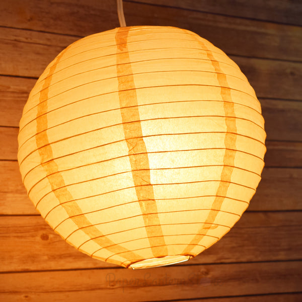 MoonBright 12 Inch Yellow Paper Lantern Outdoor String Light Set (10