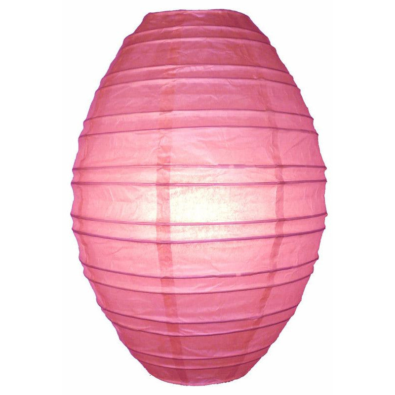 Fuchsia / Hot Pink Kawaii Unique Oval Egg Shaped Paper Lantern, 10-inch x 14-inch - PaperLanternStore.com - Paper Lanterns, Decor, Party Lights & More
