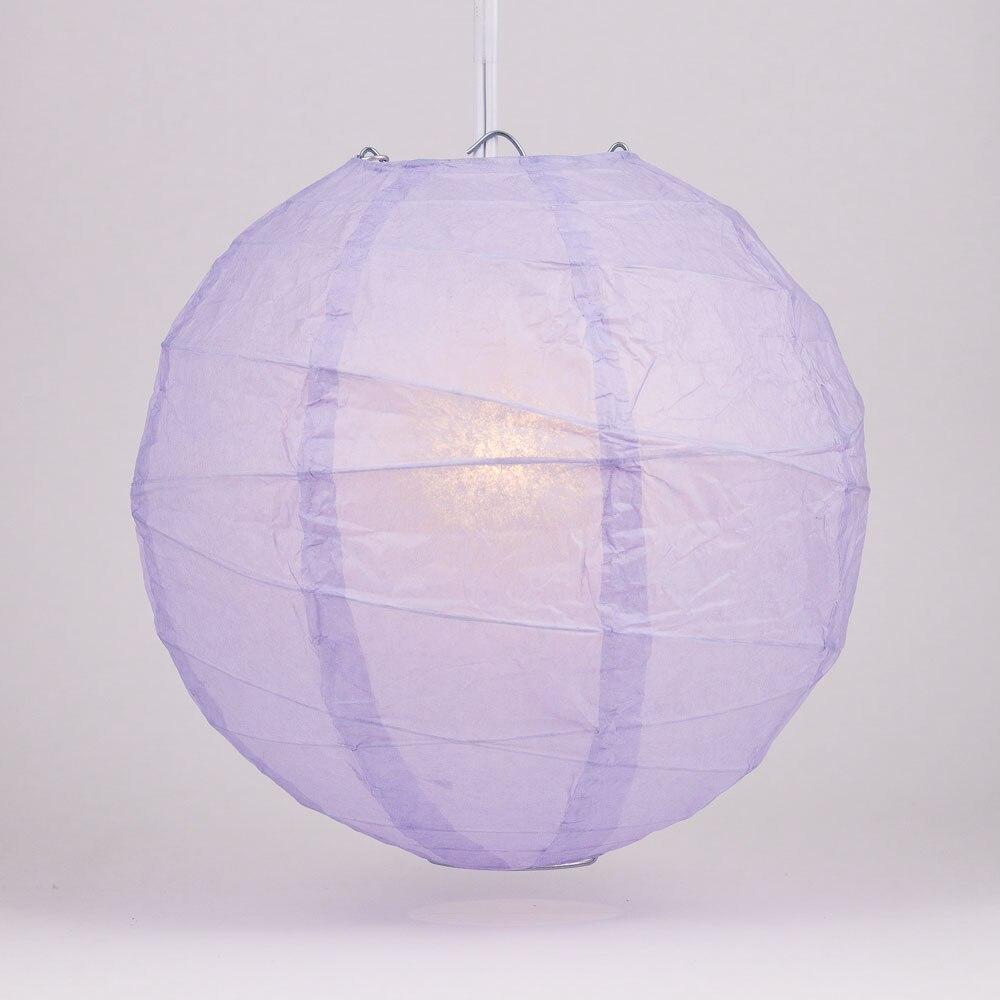 BULK PACK (5) 14" Lavender Round Paper Lantern, Crisscross Ribbing, Chinese Hanging Wedding & Party Decoration - PaperLanternStore.com - Paper Lanterns, Decor, Party Lights & More