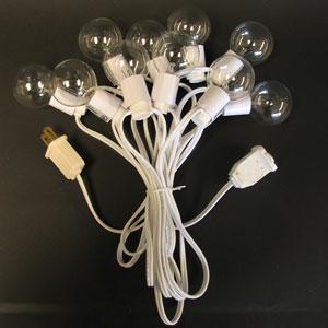 50 ft. White 50-Socket Globe String Lights with 12 inch spacing (5 watt light bulbs included) - PaperLanternStore.com - Paper Lanterns, Decor, Party Lights &amp; More