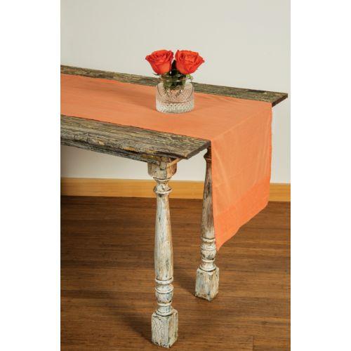 Peach Cotton Voile Table Runner - PaperLanternStore.com - Paper Lanterns, Decor, Party Lights &amp; More