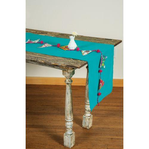 Teal Cotton Voile Table Runner - PaperLanternStore.com - Paper Lanterns, Decor, Party Lights &amp; More