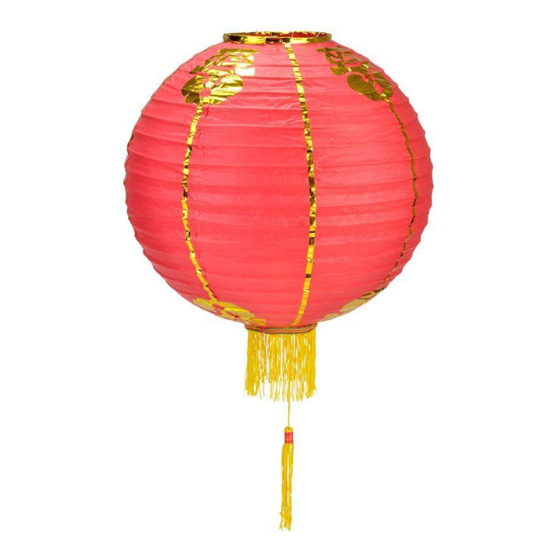 12&quot; Traditional Chinese Lantern w/Tassel - PaperLanternStore.com - Paper Lanterns, Decor, Party Lights &amp; More