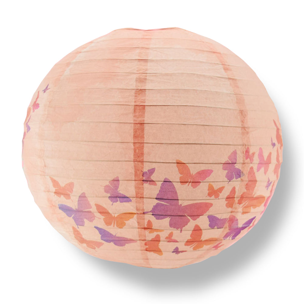 14" Premium Print Butterfly Daydreams Paper Lantern, Design by Esper - PaperLanternStore.com - Paper Lanterns, Decor, Party Lights & More