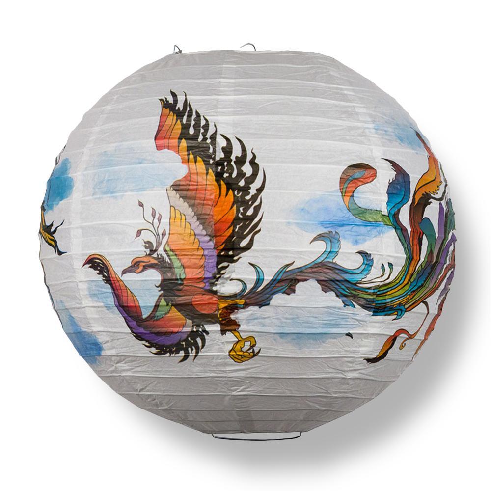 14&quot; Flying Phoenix Paper Lantern, Design by Esper - PaperLanternStore.com - Paper Lanterns, Decor, Party Lights &amp; More