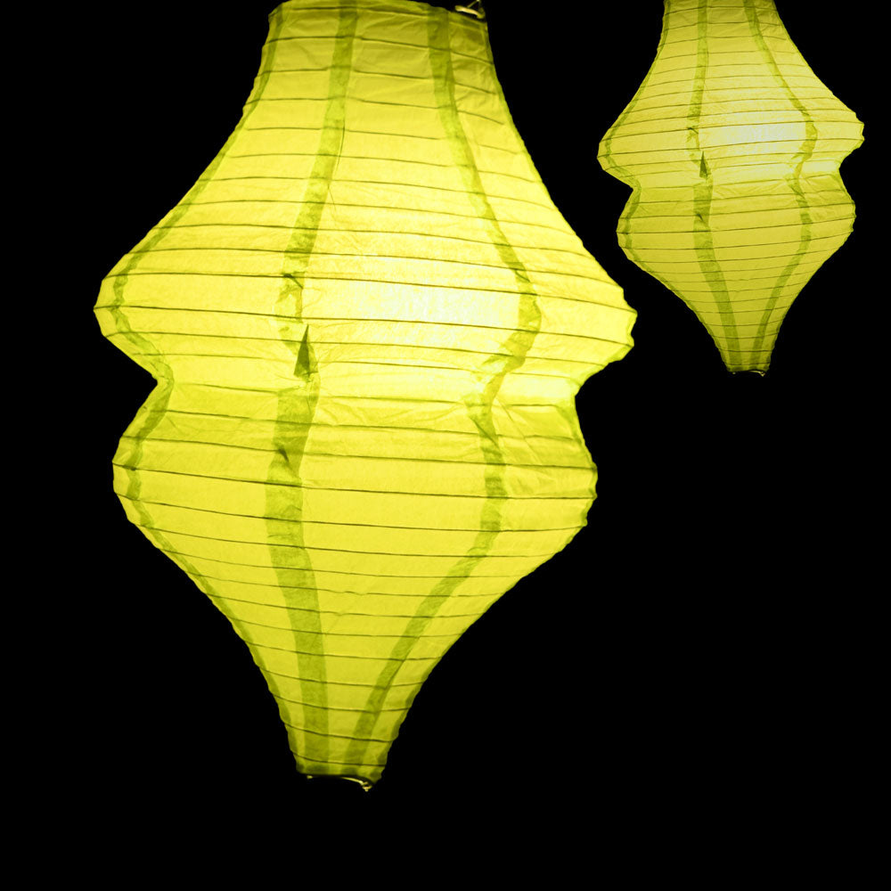 Light Lime Beehive Unique Shaped Paper Lantern, 10-inch x 14-inch - PaperLanternStore.com - Paper Lanterns, Decor, Party Lights &amp; More