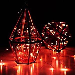 7.5 FT|20 LED Battery Operated Red Fairy String Lights With Silver Wire - PaperLanternStore.com - Paper Lanterns, Decor, Party Lights &amp; More