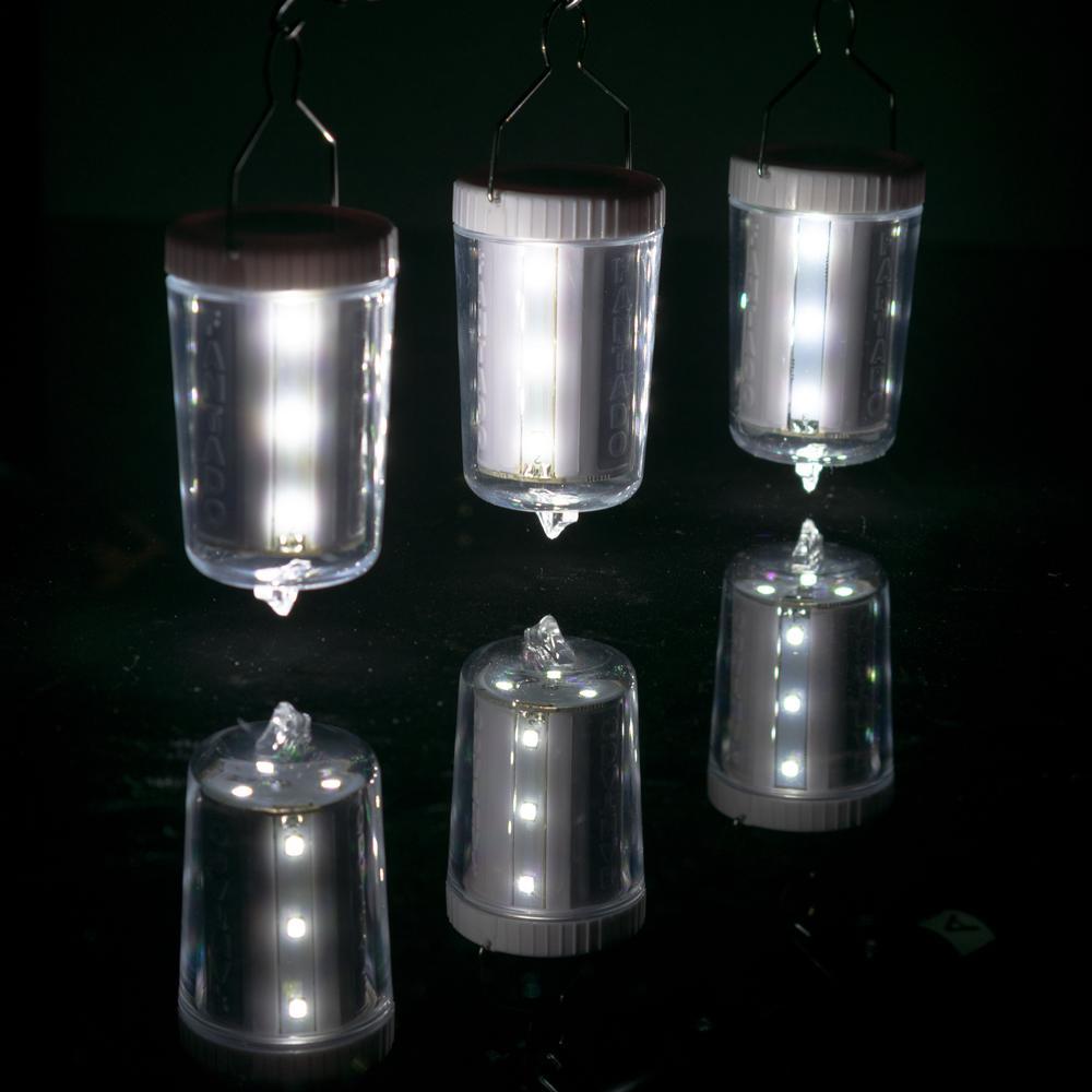 3-Pack Kit w/ Remote Control Cool White 12-LED Omni360 Omni-Directional Lantern Light, Hanging / Table Top (Battery Powered) - PaperLanternStore.com - Paper Lanterns, Decor, Party Lights & More