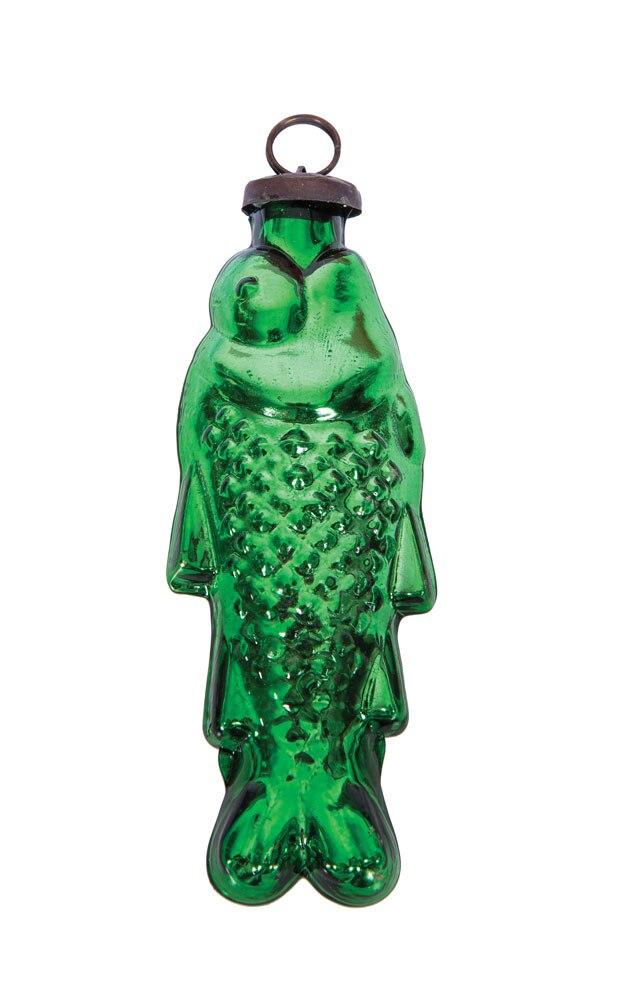Mercury Glass Fish Ornament,  Small Grass Green - PaperLanternStore.com - Paper Lanterns, Decor, Party Lights & More