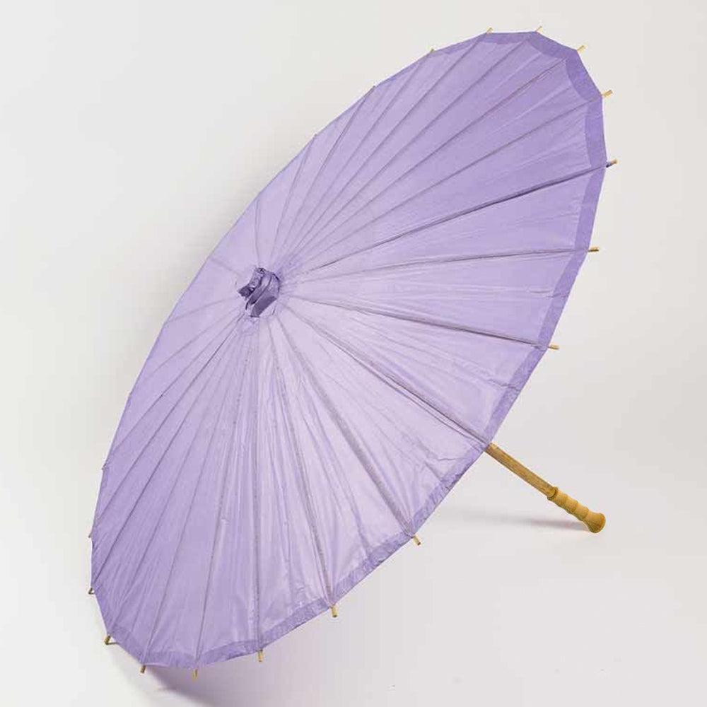 BULK PACK (6-Pack) 32" Lavender Paper Parasol Umbrella with Elegant Handle