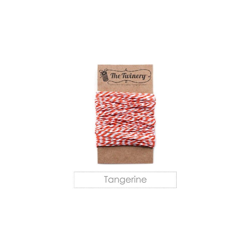 Tangerine Orange Striped Baker&#39;s Twine 15 Yards - PaperLanternStore.com - Paper Lanterns, Decor, Party Lights &amp; More