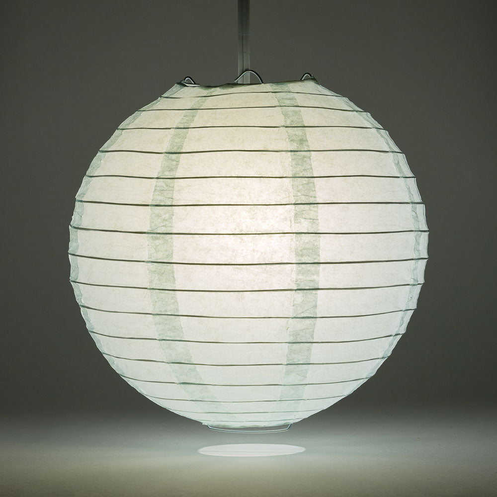 6" Arctic Spa Blue Round Paper Lantern, Even Ribbing, Chinese Hanging Wedding & Party Decoration - PaperLanternStore.com - Paper Lanterns, Decor, Party Lights & More