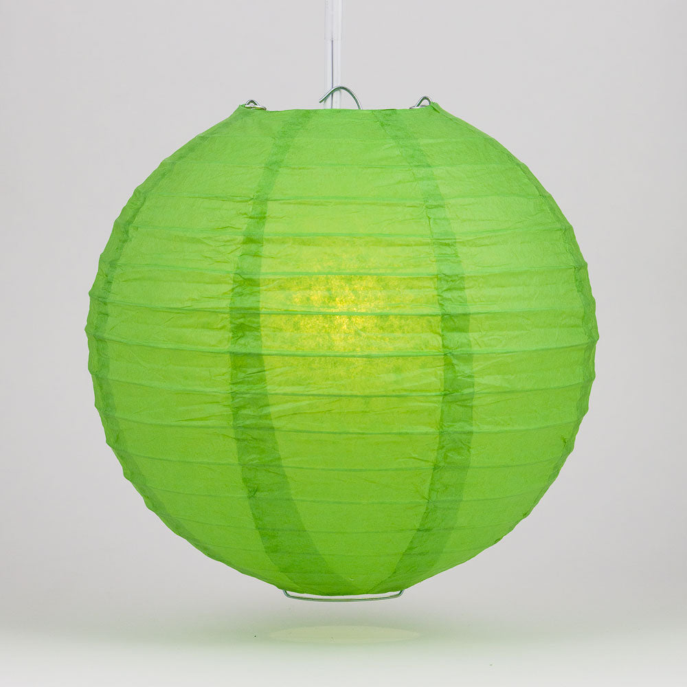 6&quot; Grass Greenery Round Paper Lantern, Even Ribbing, Chinese Hanging Wedding &amp; Party Decoration - PaperLanternStore.com - Paper Lanterns, Decor, Party Lights &amp; More