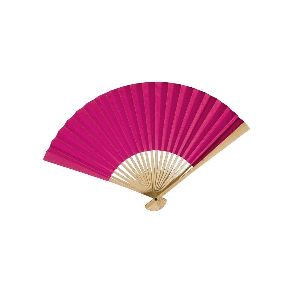 BLOWOUT Fuchsia Pink Premium Paper Hand Fan, Set of 5 - PaperLanternStore.com - Paper Lanterns, Decor, Party Lights & More