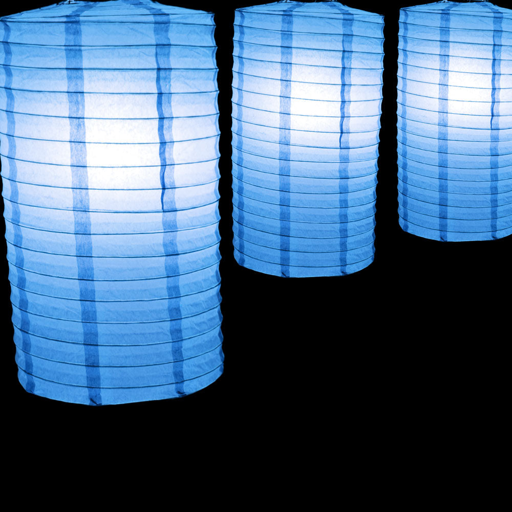 8" Turquoise Cylinder Paper Lantern - PaperLanternStore.com - Paper Lanterns, Decor, Party Lights & More