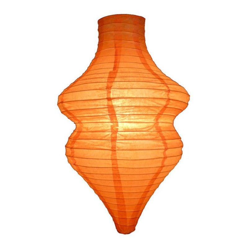 Orange Beehive Unique Shaped Paper Lantern, 10-inch x 14-inch - PaperLanternStore.com - Paper Lanterns, Decor, Party Lights &amp; More
