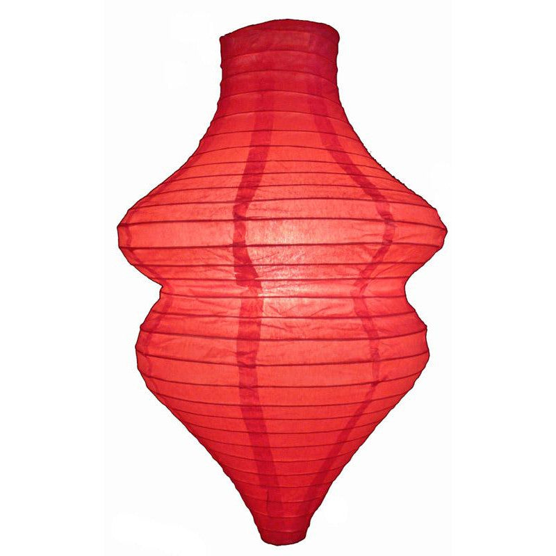 Red Beehive Unique Shaped Paper Lantern, 10-inch x 14-inch - PaperLanternStore.com - Paper Lanterns, Decor, Party Lights & More