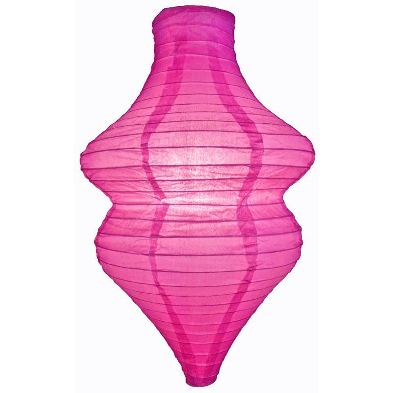 Fuchsia / Hot Pink Beehive Unique Shaped Paper Lantern, 10-inch x 14-inch - PaperLanternStore.com - Paper Lanterns, Decor, Party Lights &amp; More