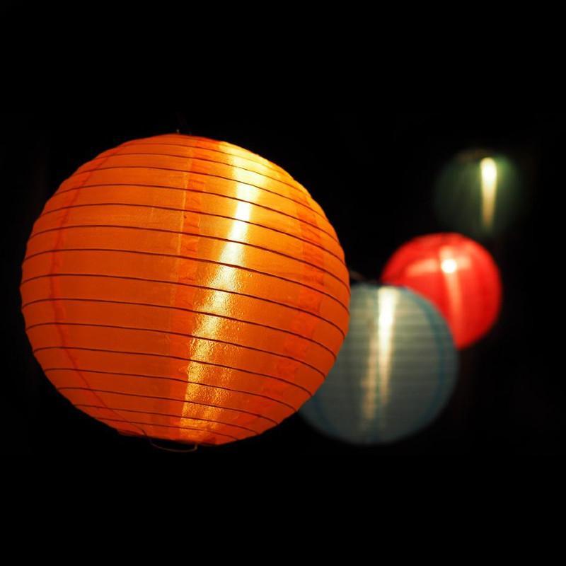 10&quot; Cinco de Mayo / Fiesta Shimmering Nylon Lantern String Light for Parties, Birthdays and any occasion (31 FT) - PaperLanternStore.com - Paper Lanterns, Decor, Party Lights &amp; More