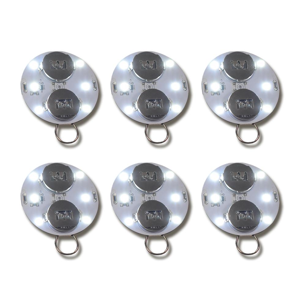 Budget-Friendly LED Disk Lights for Paper Lanterns, Cool White (6-PACK) - PaperLanternStore.com - Paper Lanterns, Decor, Party Lights & More