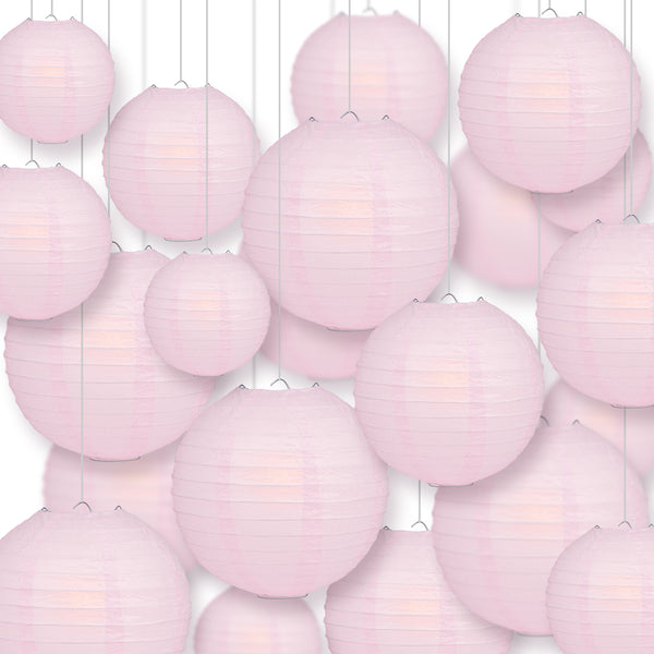 Ultimate 20pc Pink Paper Lantern Party Pack Assorted Sizes of 6, 8