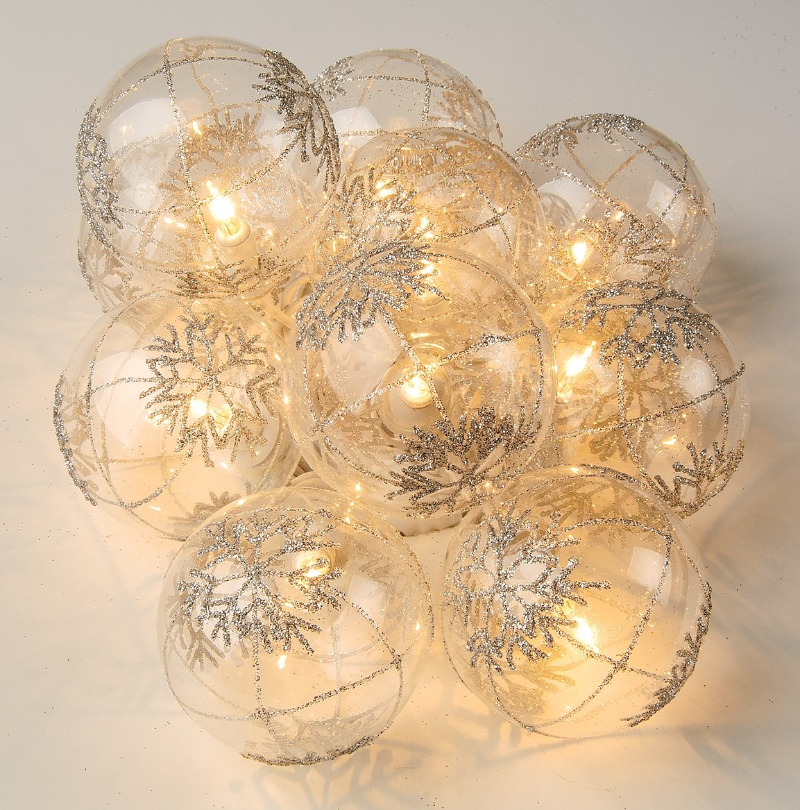 Sparkle Snowflake Glass String Lights - PaperLanternStore.com - Paper Lanterns, Decor, Party Lights &amp; More