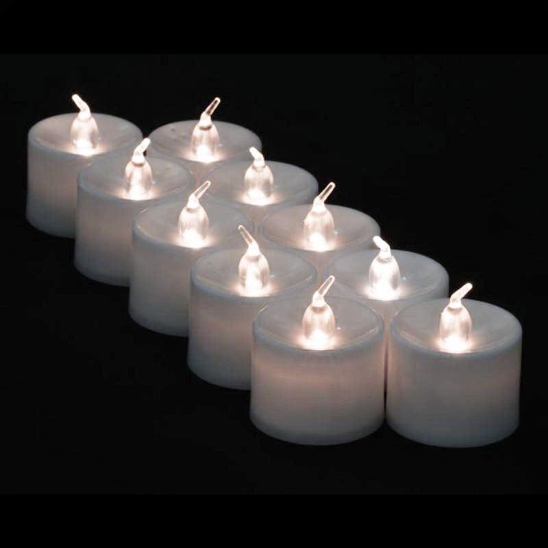 Large White Flameless LED Battery Operated Candle (12 Pack) - PaperLanternStore.com - Paper Lanterns, Decor, Party Lights & More