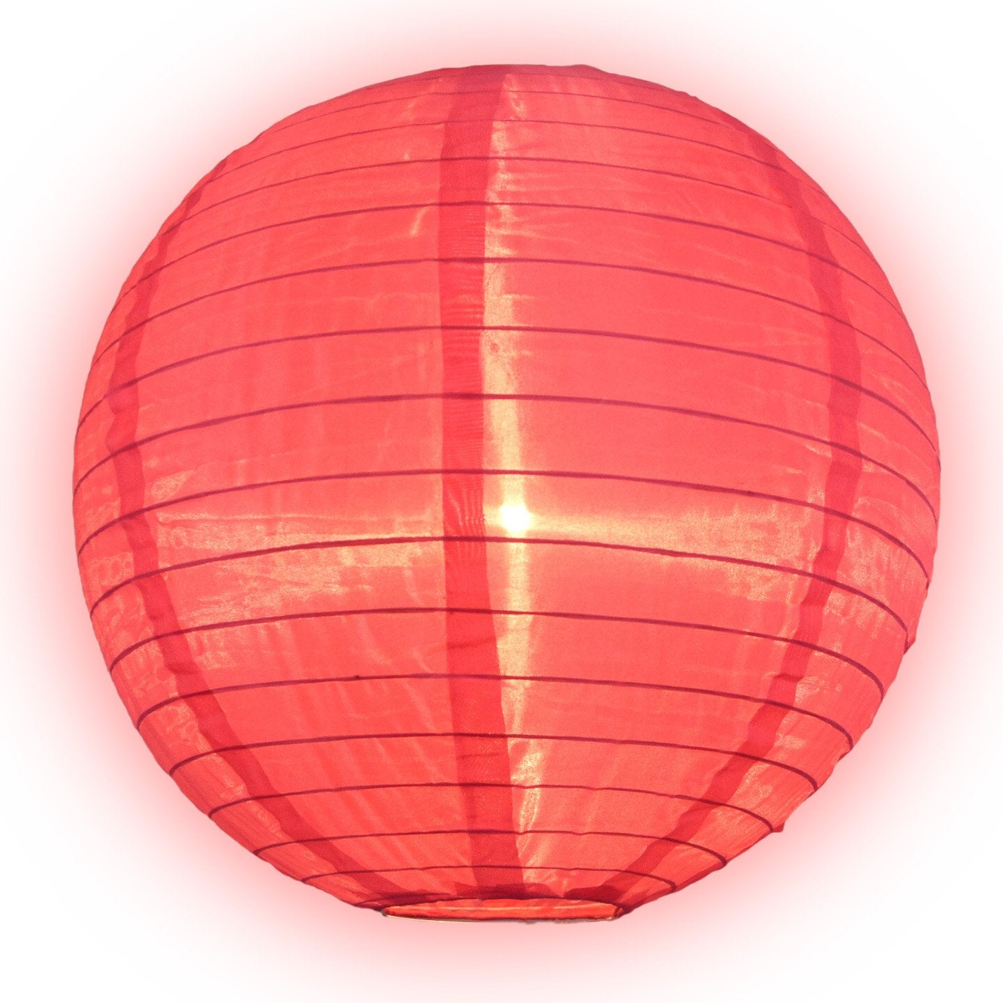 12" Hot Pink Shimmering Nylon Lantern, Even Ribbing, Durable, Hanging - PaperLanternStore.com - Paper Lanterns, Decor, Party Lights & More