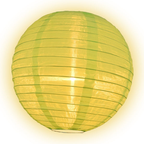 8&quot; Neon Green Shimmering Nylon Lantern - PaperLanternStore.com - Paper Lanterns, Decor, Party Lights &amp; More
