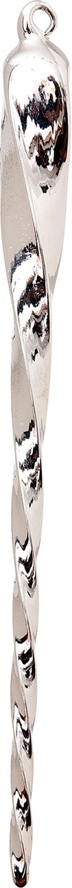 Heirloom Glass Icicle Ornament (silver twist design) - PaperLanternStore.com - Paper Lanterns, Decor, Party Lights & More