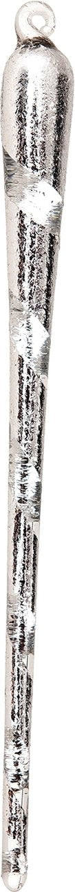 Heirloom Glass Icicle Ornament (silver ribbon design) - PaperLanternStore.com - Paper Lanterns, Decor, Party Lights & More