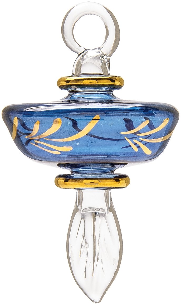 Lapis Blue Shekura Hand Blown Egyptian Glass Ornament - PaperLanternStore.com - Paper Lanterns, Decor, Party Lights & More