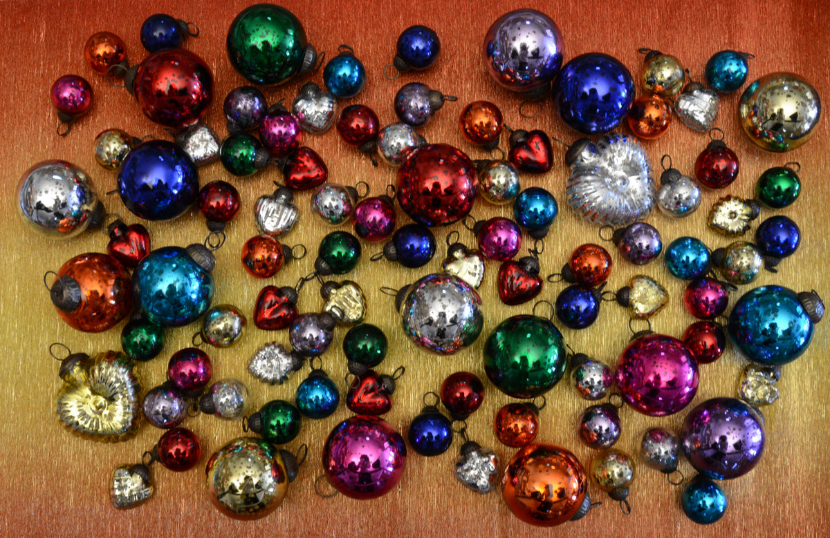 6 Pack | 1.5&quot; Purple Ava Mini Mercury Handcrafted Glass Balls Ornament Christmas Tree Decoration - PaperLanternStore.com - Paper Lanterns, Decor, Party Lights &amp; More