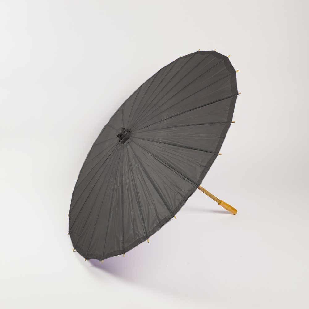 32&quot; Black Paper Parasol Umbrella - PaperLanternStore.com - Paper Lanterns, Decor, Party Lights &amp; More