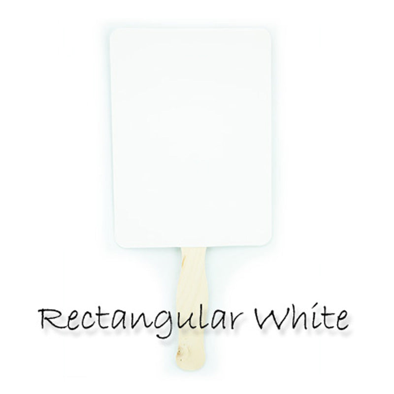 Blank Glossy White Rectangle Paddle Fans for DIY Wedding Invitations and Programs (20-Pack) - PaperLanternStore.com - Paper Lanterns, Decor, Party Lights & More