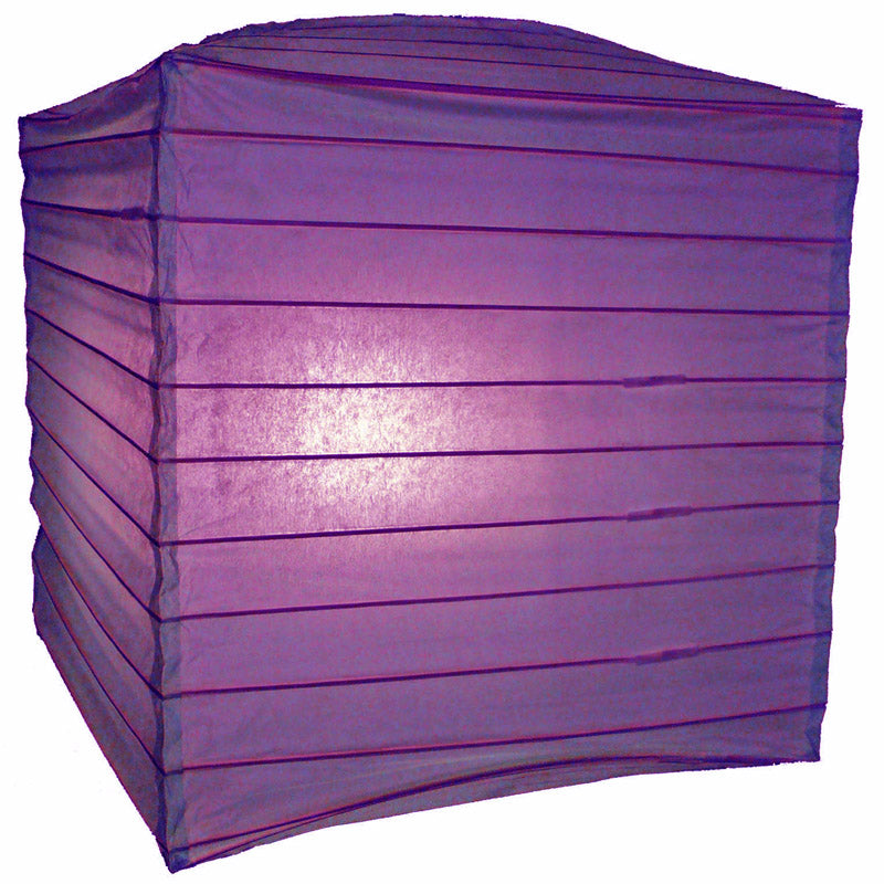 10" Dark Purple Square Shaped Paper Lantern - PaperLanternStore.com - Paper Lanterns, Decor, Party Lights & More