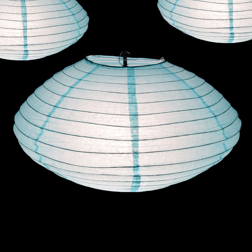 16" Water Blue Saturn Paper Lantern - PaperLanternStore.com - Paper Lanterns, Decor, Party Lights & More