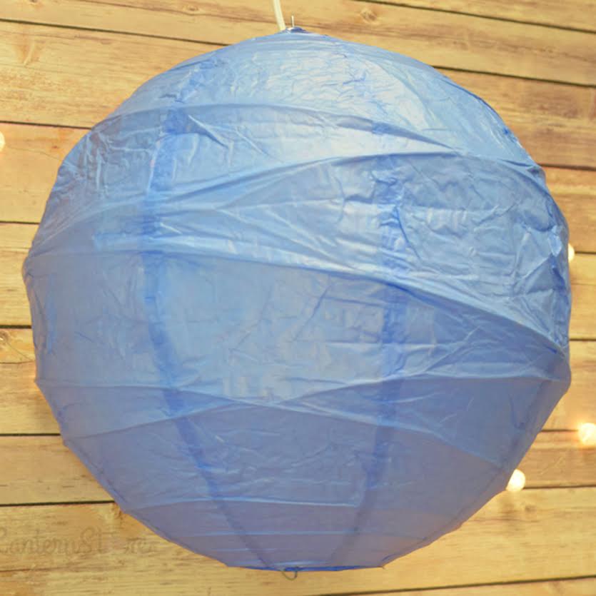 8&quot; Astra Blue / Very Periwinkle Round Paper Lantern, Crisscross Ribbing, Chinese Hanging Wedding &amp; Party Decoration - PaperLanternStore.com - Paper Lanterns, Decor, Party Lights &amp; More